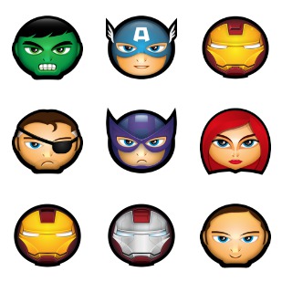 Superhero Avatars icon sets preview