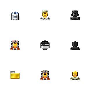 Star Wars LEGO Minifigs icon sets preview