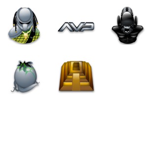 Alien Vs. Predator icon sets preview