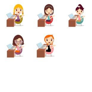 Callcenter Girls icon sets preview