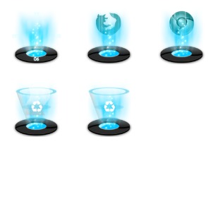 Hologram icon sets preview