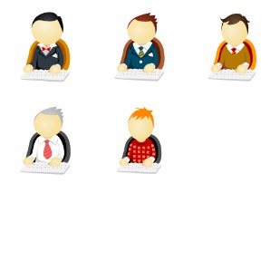 Office Men icon sets preview