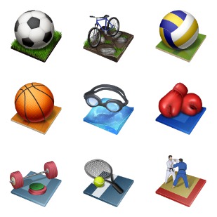 Summer Olympics icon sets preview