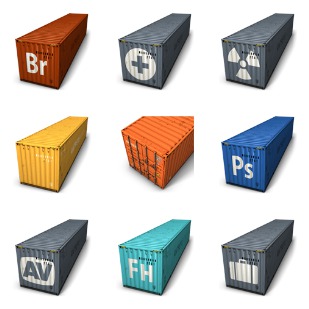 Container icon sets preview