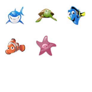 Finding Nemo icon sets preview