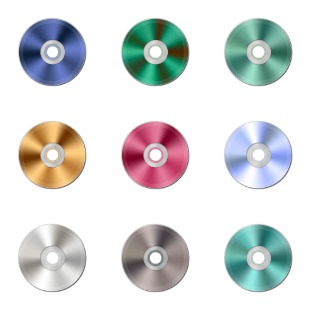 Metalic CD icon sets preview