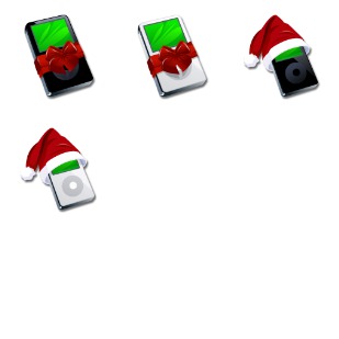 iPod Christmas icon sets preview