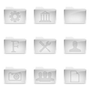 Glass Now Leopard Folders icon sets preview