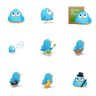 Birdies icon sets preview