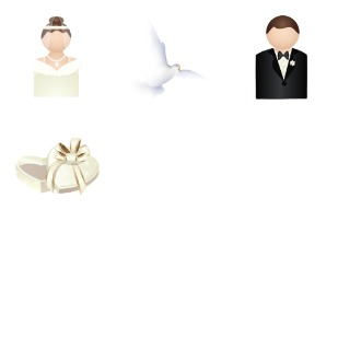 Wedding icon sets preview