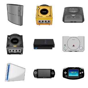 Console icon sets preview