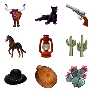 Wild West Vol. 2 icon sets preview