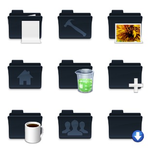 Agua Onyx Folders icon sets preview