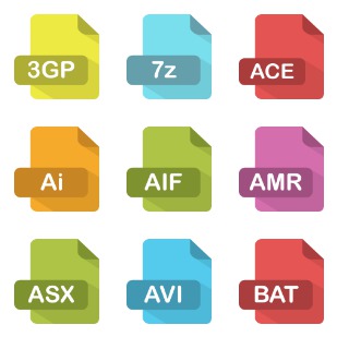 Flat File Type icon sets preview