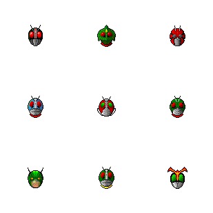 Kamen Rider icon sets preview