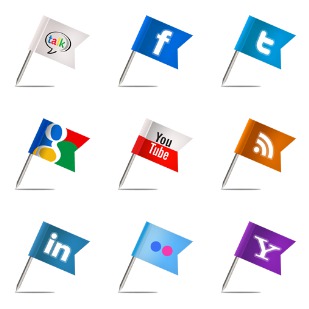 Flag Social Media Set icon sets preview