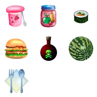 Food icon sets preview