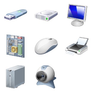 Hardware icon sets preview