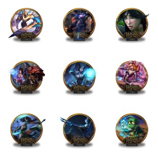 League Of Legends Gold Border icon sets preview