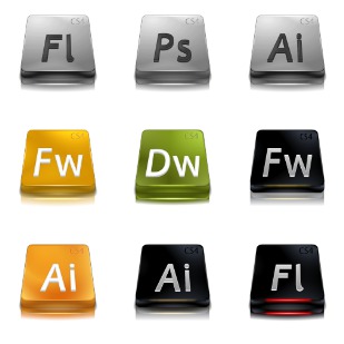 Adobe Web Suite CS4 icon sets preview