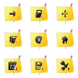 Sticky icon sets preview