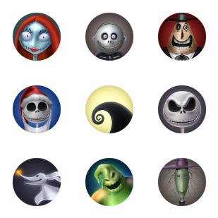 The Nightmare Before Christmas icon sets preview