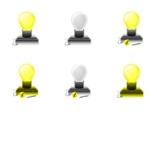 Light Bulb icon sets preview