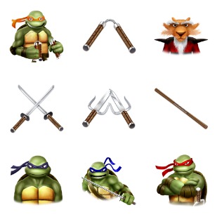 TMNT icon sets preview