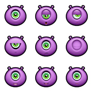 Purple Monsters icon sets preview