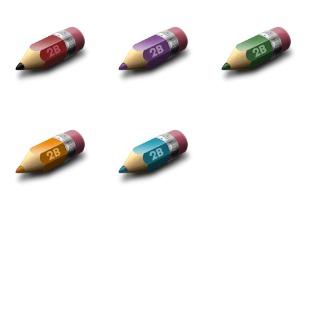 Pencil icon sets preview