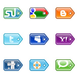 Social Media Price Tag icon sets preview