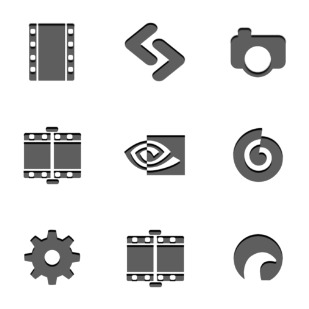 grey round android app icon sets preview