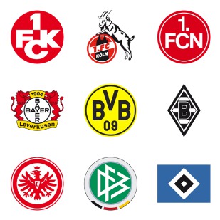 German Football Club icon sets preview