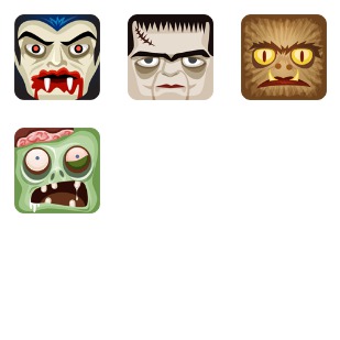 Classic Monsters icon sets preview