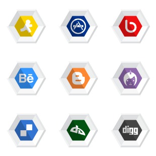 Premium Social icon sets preview