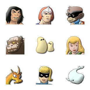 Hanna Barbera's Heroes icon sets preview