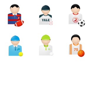 Sport People icon sets preview