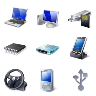 Vista Style Hardware & Devices icon sets preview