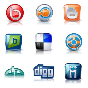 High Detail Social icon sets preview