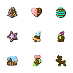 Xmas Gingerbread icon sets preview