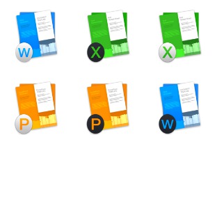 Microsoft Office icon sets preview