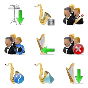 Orchestra icon sets preview