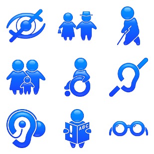 People And Disability icon sets preview