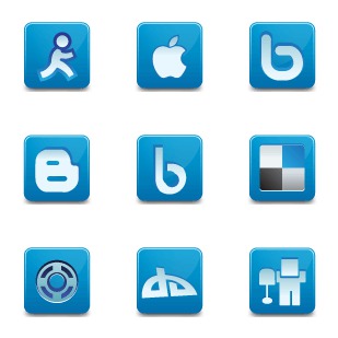 Social Media Network icon sets preview