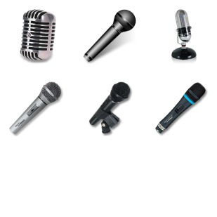 Microphones icon sets preview