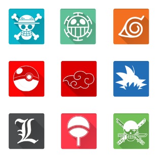 World Of Anime icon sets preview