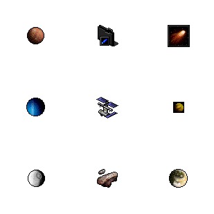 Space icon sets preview