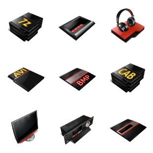 Profesional Red icon sets preview