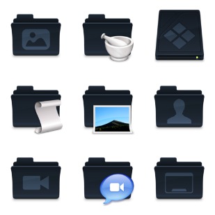 Agua Onyx Folders icon sets preview