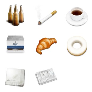 Coffee Shop icon sets preview